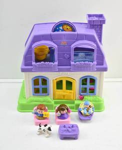 lot 74 image: Group of Kids Toys, Fisher Price Little People, Stuffed Animals, Books, Duplo, and More