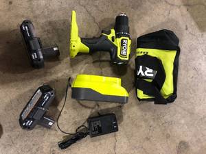 RYOBI ONE HP 18V Brushless Cordless Compact 12 in. DrillDriver Kit with (2) 1.5 Ah Batteries, Charger and Bag  Customer Returns See Pictures