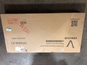 VEIKOUS 47.2 in. W x 23.6 in. D x 41.7 in. H Industrial Brown Pub Bar Table Customer Returns See Pictures