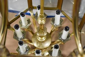 lot 12 image: Large Brass Entry Lantern
