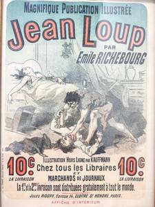 lot 54 image: Antique Jules Cheret Lithograph Jean Loup par Emile Richebourg