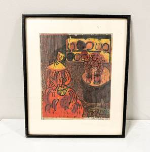 lot 124 image: Original John Hawkins 1955 Artwork