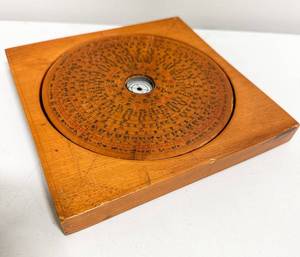 lot 149 image: Feng Shui Compass - Wood and Calligraphy