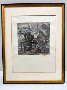 lot 161 image: Original Watercolor Painting by E. Fleury