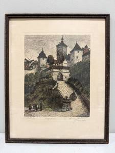 lot 178 image: Original Etching by Ernst Geissendorfer