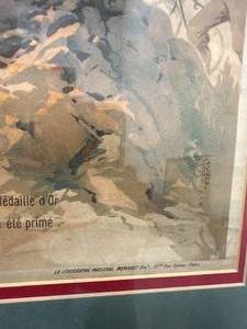 lot 52 image: Antique French Bicycle Advertising Lithograph Signed Tamagno