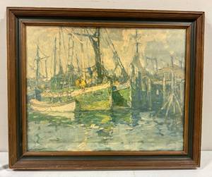 lot 80 image: Framed Impressionist Landscape Print