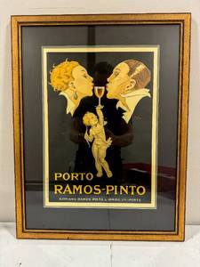 lot 51 image: Art Deco Wine Drinking Poster French Rene Vincent