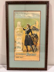 lot 50 image: Art Nouveau French Poster Chapellier Auto and Cycles