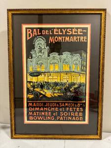 lot 49 image: French Antique Poster Montmartre Elysee Donnay