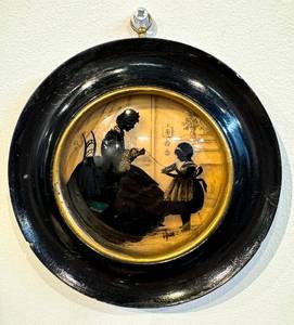 lot 181 image: Reverse Painting on Glass Signed RNC