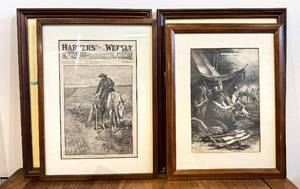 lot 186 image: Group of four Prints of American West including Native American