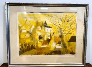 lot 193 image: Georges Lambert Framed Watercolor Print