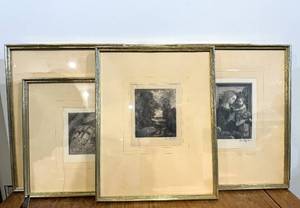 lot 196 image: Group of 13 Signed Timothy Cole and J. C Bauer, Prints