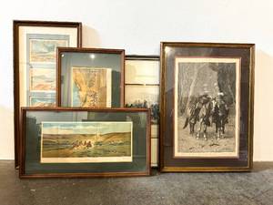 lot 199 image: Group of Five Prints and Etchings of the American West