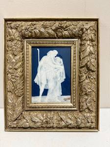 lot 224 image: French Limoges Pat-Sur-Pat Porcelain Plaque Mythological Scene Framed