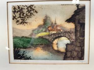 lot 22 image: Etching by Boyer, Dans La Vallee