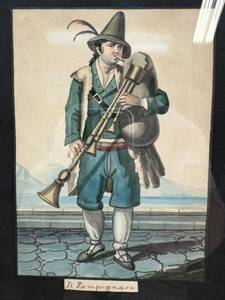 lot 27 image: Man Playing Bagpipes