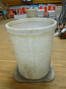 lot 56 image: Large Plastic Barrel with Base