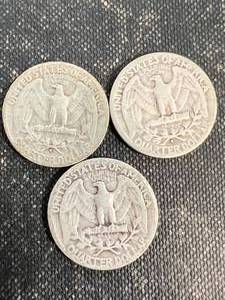 GROUP OF 3 US WASHINGTON QUARTERS 1935-P-D-S