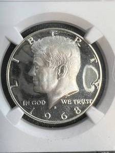 1968-S US PROOF KENNEDY HALF DOLLAR NGC PF66 CAMEO