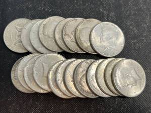 ROLL OF 20 US KENNEDY HALF DOLLARS ALL 1964