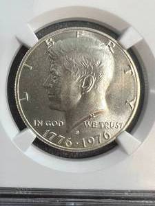 1976-S US SILVER KENNEDY HALF DOLLAR NGC MS66