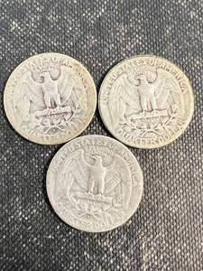 GROUP OF 3 US WASHINGTON QUARTERS 1937-P-D-S