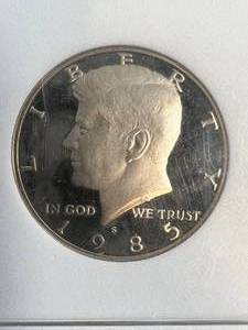 1985-S US PROOF KENNEDY HALF DOLLAR NNC PR70