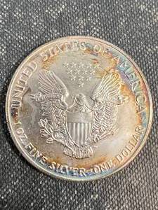 1991 AMERICAN SILVER EAGLE 1 TROY OZ .999 FINE SILVER
