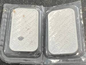 GROUP OF 2 JM BULLION 1 OZ BARS .999 FINE SILVER