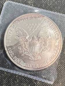1996 AMERICAN SILVER EAGLE 1 TROY OZ .999 FINE SILVER