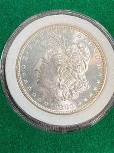 1880-S US MORGAN SILVER DOLLAR IN CASE