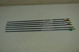 lot 20 image: 6 Easton Full Metal Jacket Infused Carbon Hi-Power Arrows