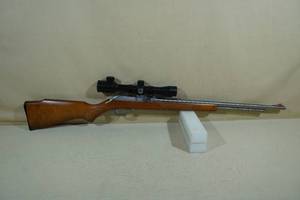 lot 7 image: Marlin 60SB Stainless Steel .22 LR Semi-Auto Rifle - Barska 4x32 Scope