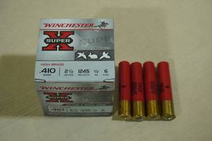 lot 193 image: 25 Winchester Super-X .410 Gauge 2-34 6 Shot Shotshells  4 Extras