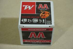 lot 195 image: 25 Winchester AA .410 Gauge 2-12 8 Shot Shotshells