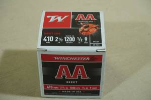 lot 196 image: 25 Winchester AA .410 Gauge 2-12 9 Shot Shotshells