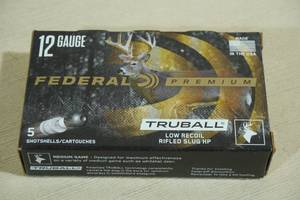 lot 203 image: 5 Federal Truball 12 Gauge 2-34 Rifled HP Slugs