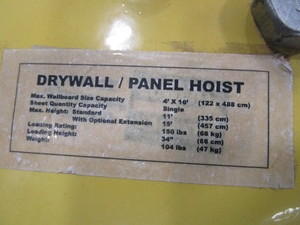 lot 57 image: DrywallPanel Hoist