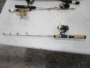 lot 79 image: Ice Fishing Rods & Reels wStorage Bag
