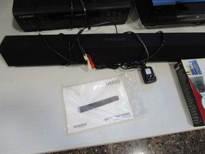 lot 313 image: Sound Bar, TV Mount, VCR, CD Player