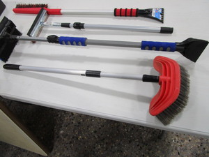 lot 328 image: Card Table, Vehicle Brushes & Squeegees, Briefcase