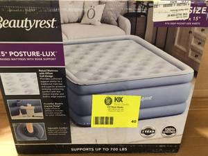 lot 40 image: Beautyrest 15 Inch Posture Lux Express Bed Air Mattress and Pump, 15 Queen  Customer Returns See Pictures
