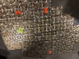 lot 43 image: Fasade 18.25 in. x 24.25 in. Bermuda Bronze Traditional Style # 1 PVC Decorative Backsplash Panel   Customer Returns See Pictures