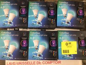 lot 15 image: Lot of 6 Colorduo LED Bulbs & Light Strip 6.5  Customer Returns See Pictures