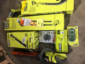 lot 19 image: Lot of Assorted Ryobi Tools and Hardware Various Models and Conditions Customer Returns See Pictures
