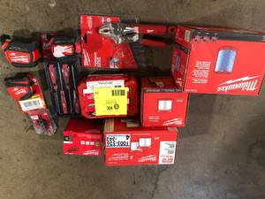 lot 32 image: Lot of Assorted Milwaukee Tools and Hardware Various Models and Conditions Customer Returns See Pictures