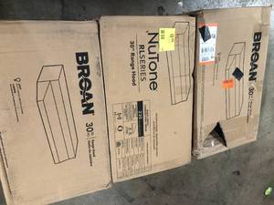 lot 34 image: Lot of 3 Assorted Range Hoods Various Models and Conditions Customer Returns See Pictures