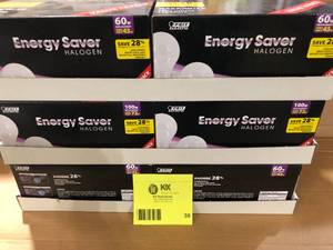 lot 38 image: Lot of Energy Saver Halogen Light Bulbs Customer Returns See Pictures